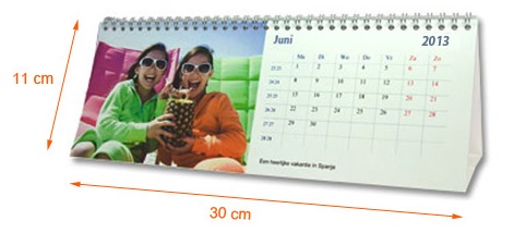 Gepersonaliseerde bureaukalender